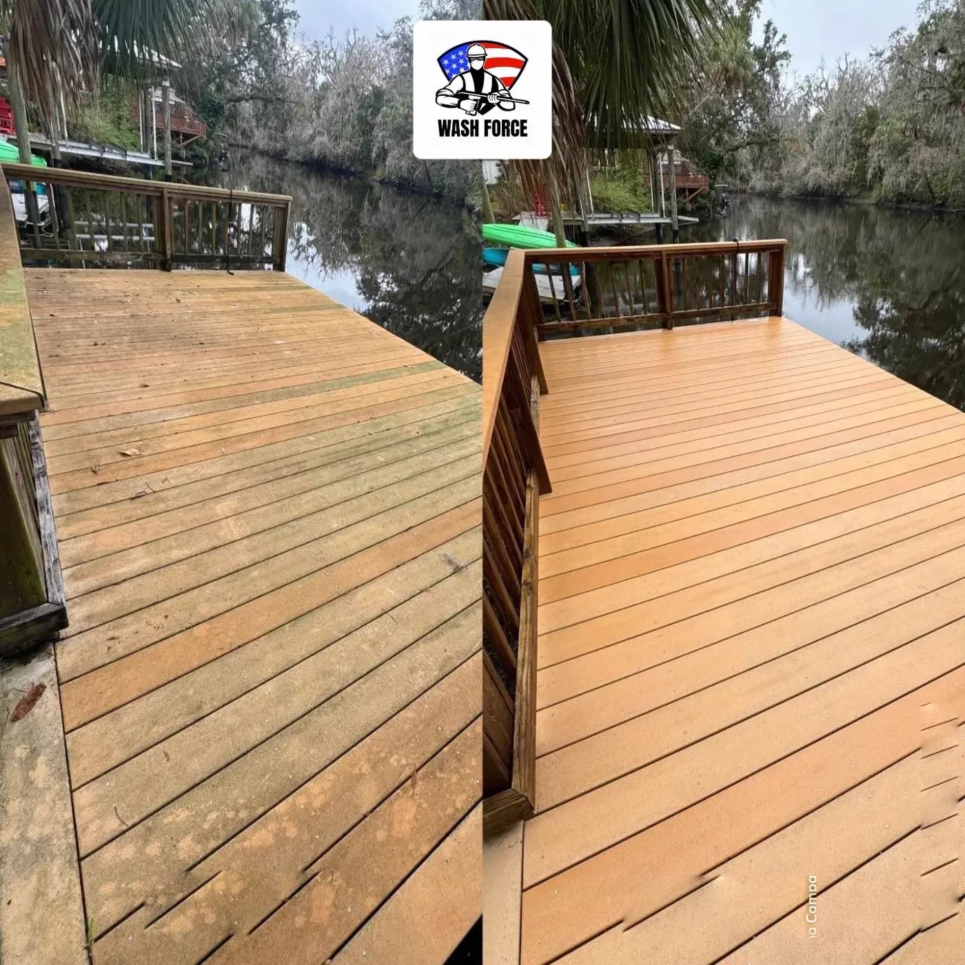 Dock and deck restoration before and after