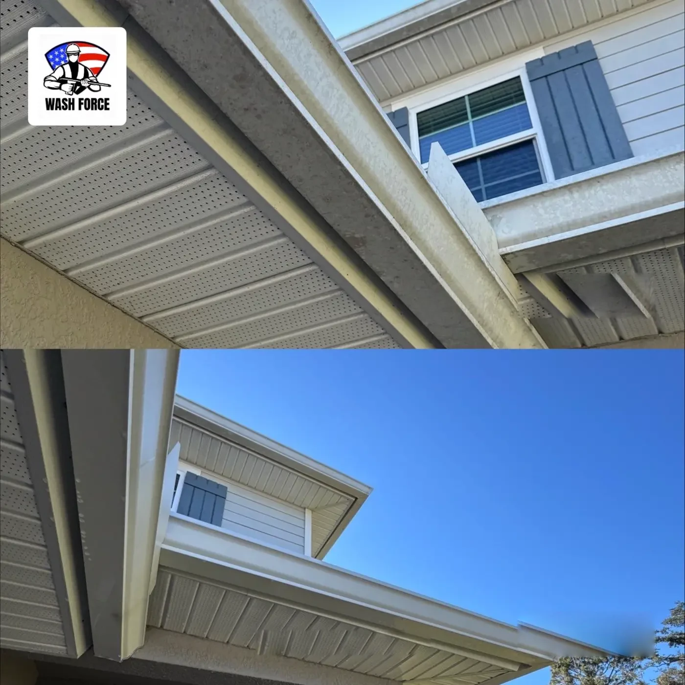 Exterior gutter brightening