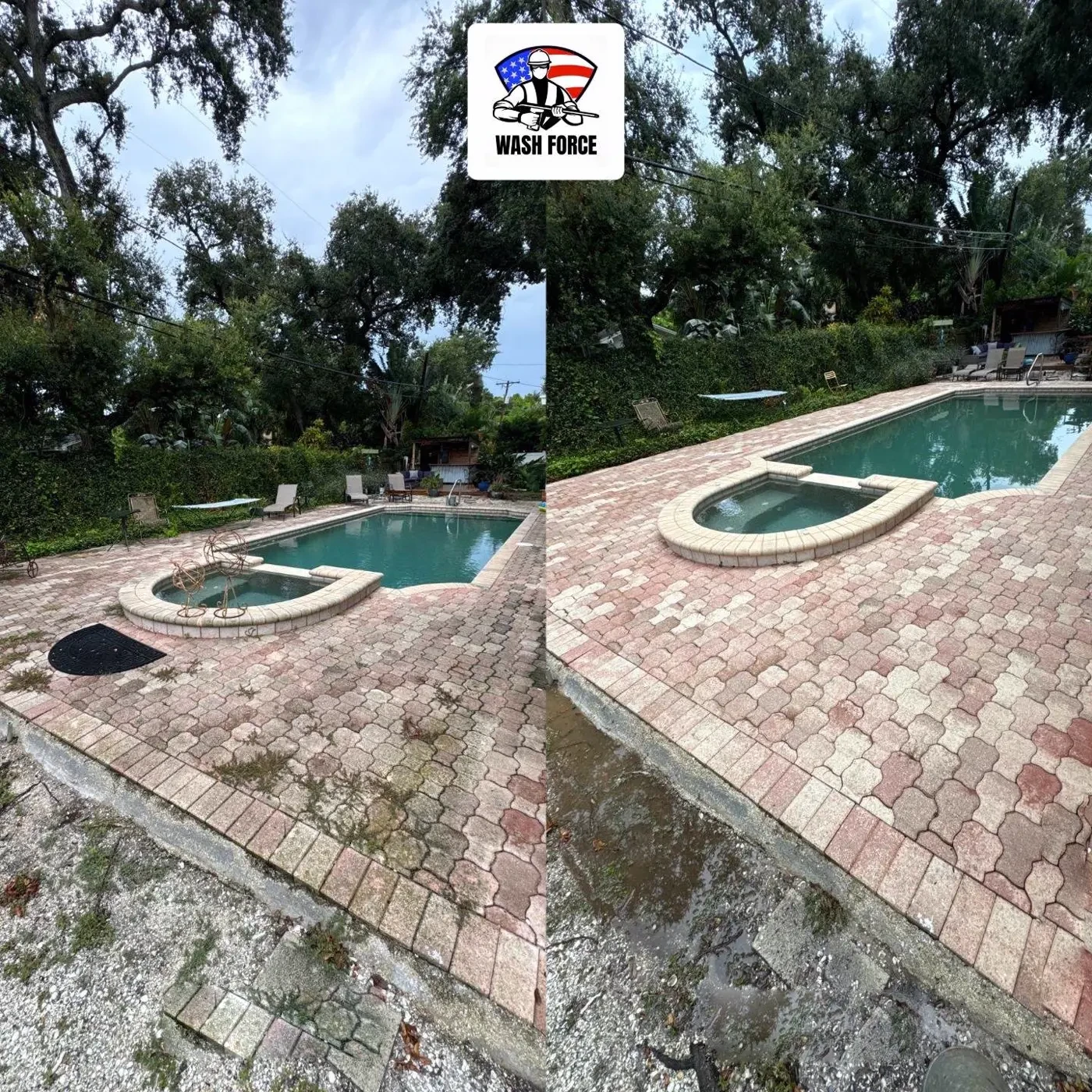 Paver pool deck
